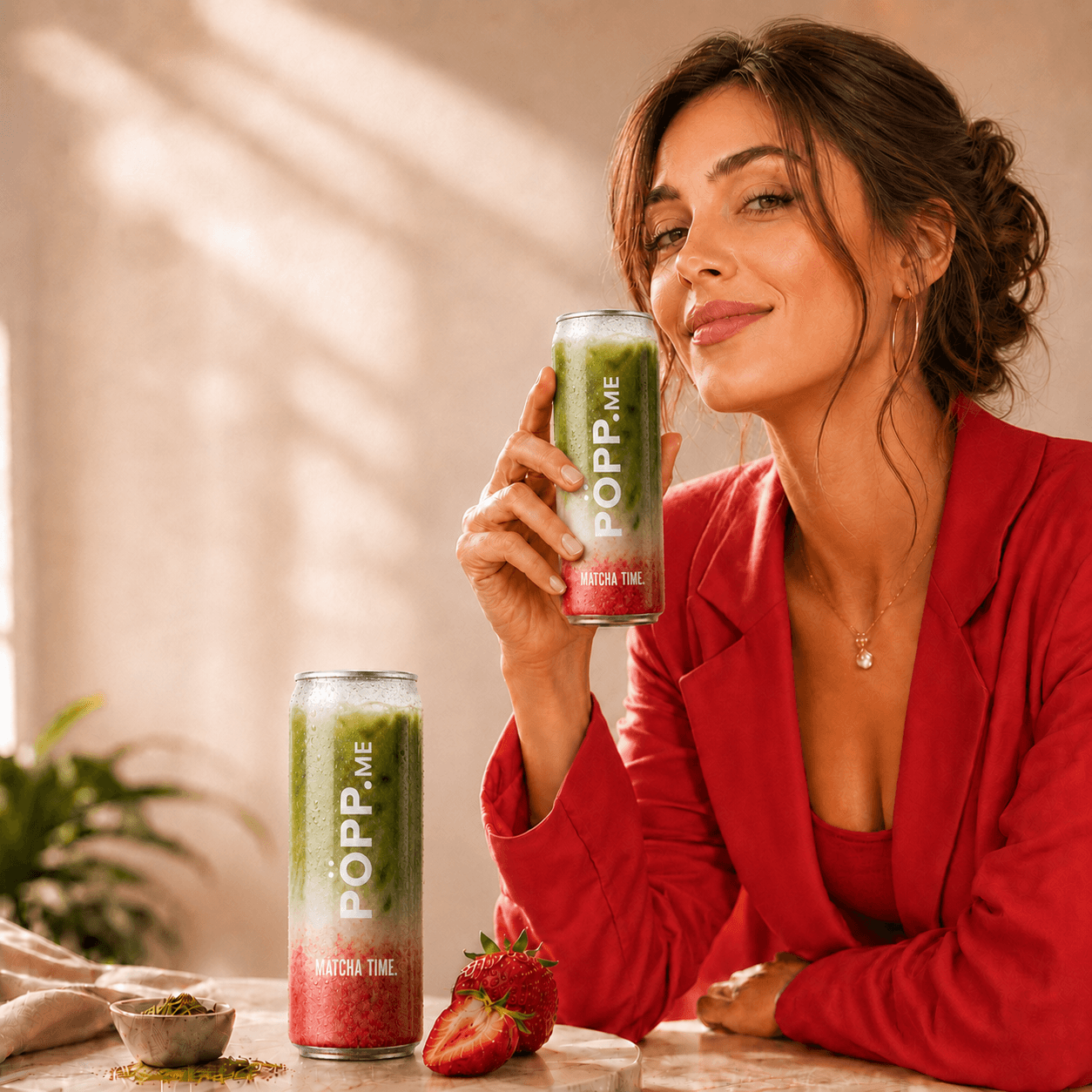 PÖPP Strawberry Matcha Latte Graphic